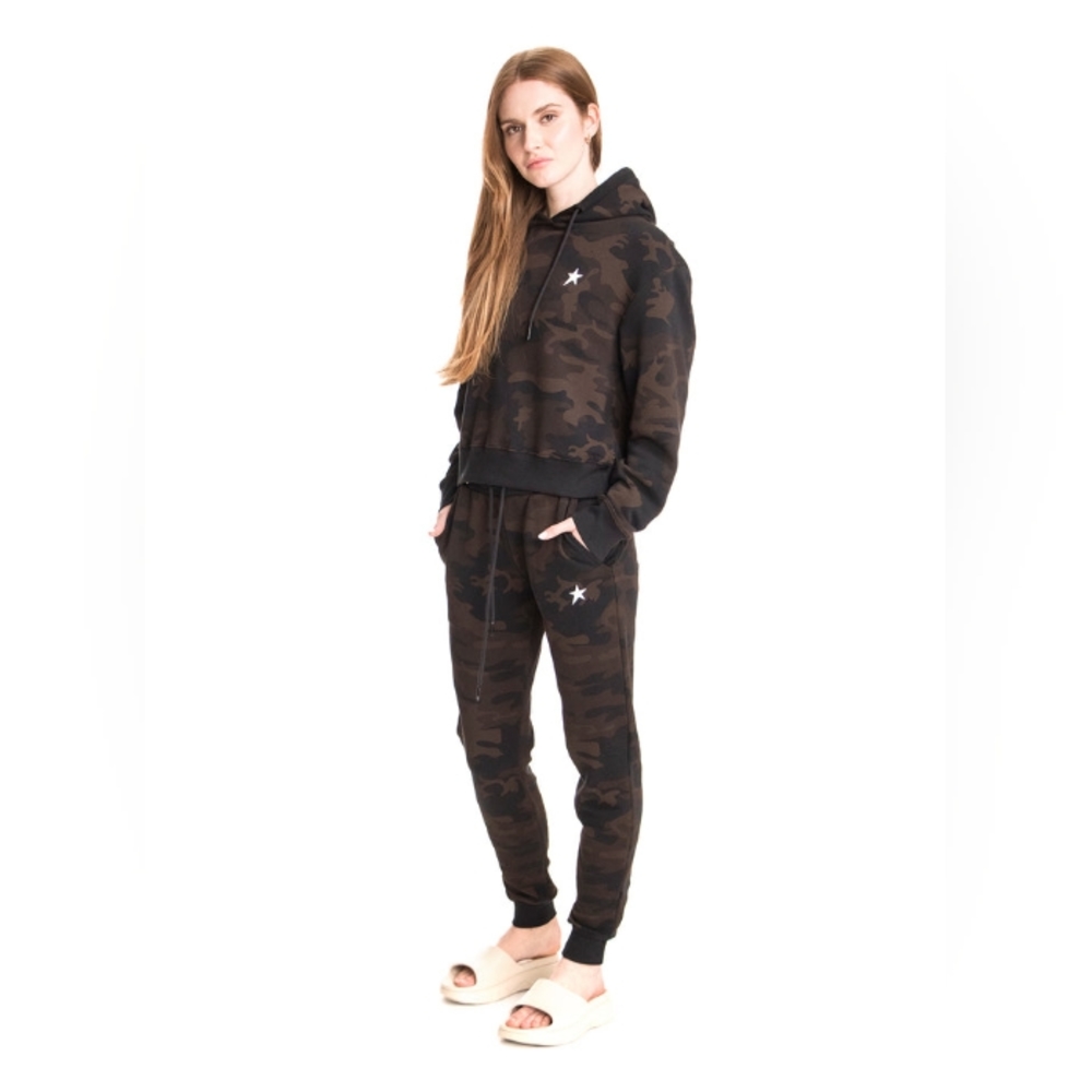 CHRLDR, star logo crop pullover Hoodie L